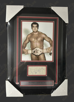 Pedro Morales signed Framed Plaque