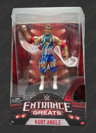 Kurt Angle signed WWE Entrance Greats Action Figure