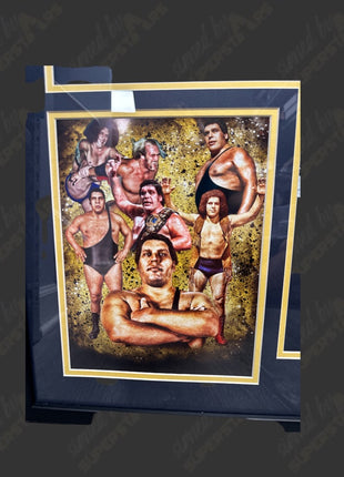 Andre the Giant signed 33x41 Framed Shadow Box (w/ JSA)