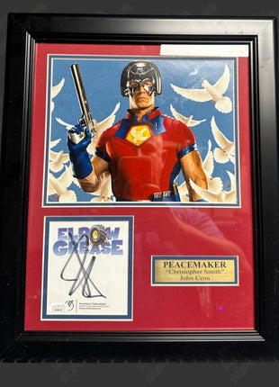 John Cena signed Peacemaker Framed Plaque (w/ JSA)