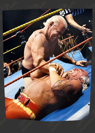Hulk Hogan & Ric Flair dual signed 16x20 Photo