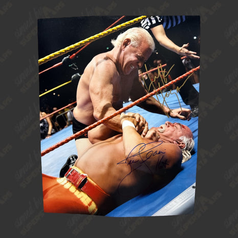 Hulk Hogan & Ric Flair dual signed 16x20 Photo