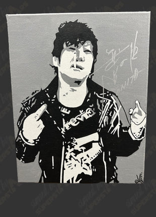 Atsushi Onita signed 11x14 Hand Painted Canvas Art