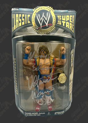 Ultimate Warrior signed WWE Jakks Classic Superstars Action Figure