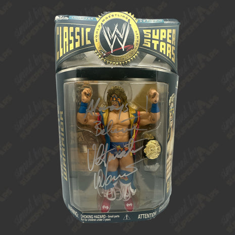 Ultimate Warrior signed WWE Jakks Classic Superstars Action Figure