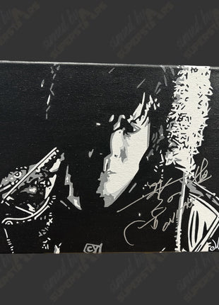 Atsushi Onita signed 11x14 Hand Painted Canvas Art