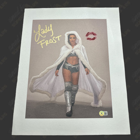 Lady Frost signed & kissed 16x20 Canvas (w/ Beckett)