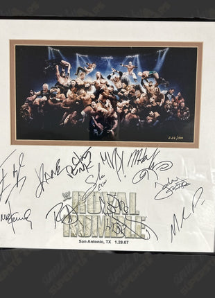 Multi-signed WWE Royal Rumble 2007 Framed Plaque