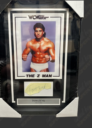 Tom Zenk signed 16x21 Framed Plaque