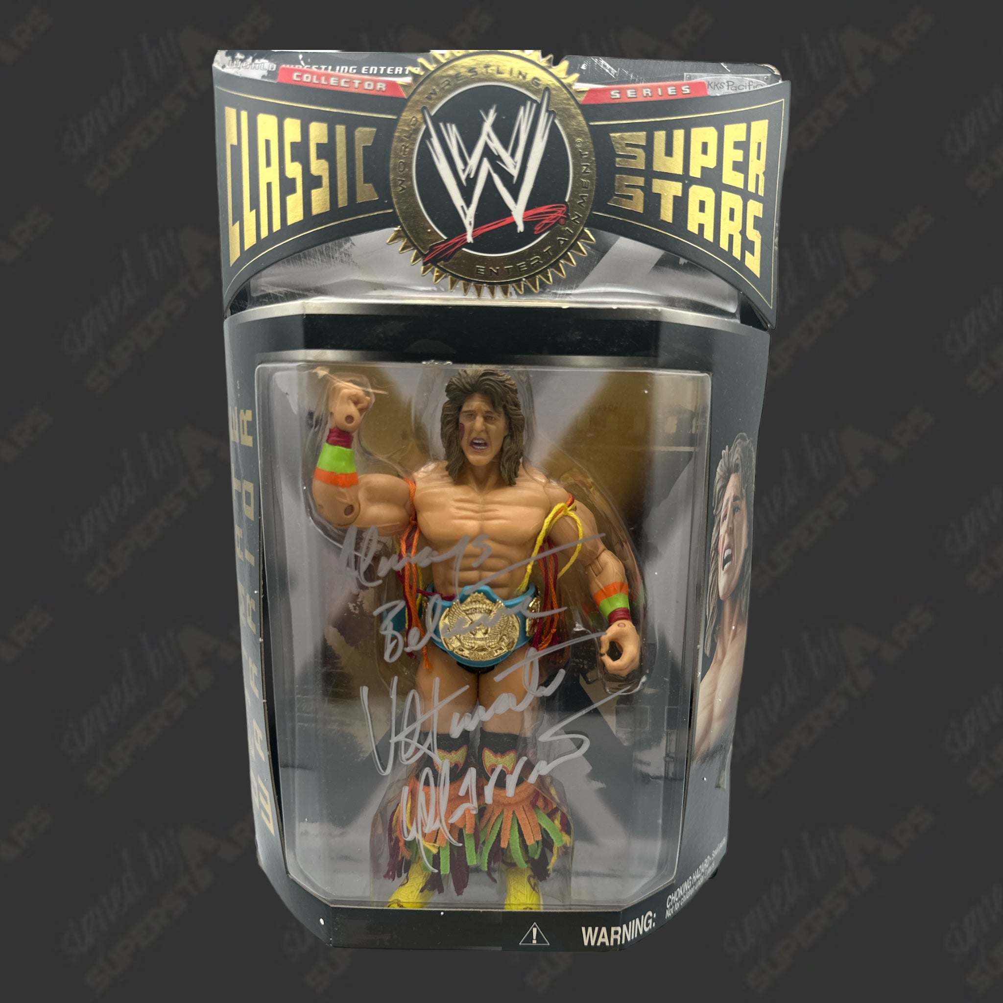 Ultimate Warrior Signed WWE Jakks Classic Superstars Action Figure ...