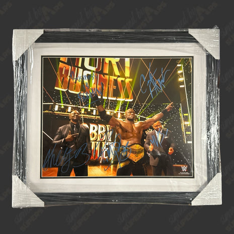 Bobby Lashley, MVP, Cedric Alexander & Shelton Benjamin multi signed Photo Matted & Framed