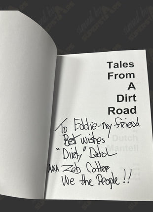 Dutch Mantell signed Tales from A Dirt Road Book (To Eddie - Zeb Colter)