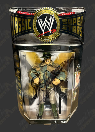 Sgt Slaughter signed WWE Classic Superstars Action Figure