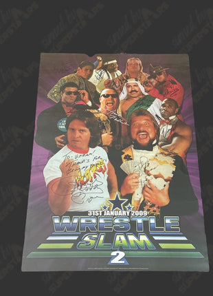 Multi-signed WrestleSlam 2- 24x32 Event Poster