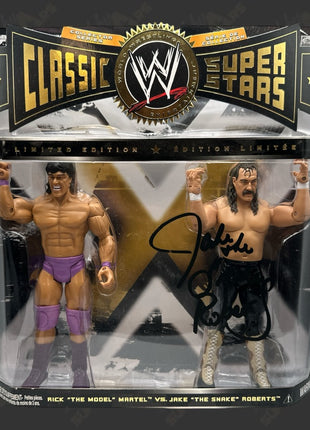 Jake Roberts signed WWE Jakks Classic Superstars Action Figure 2-pack