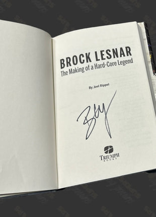 Brock Lesnar signed The Making of a Hard-core Legend Book
