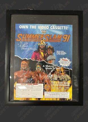 Ultimate Warrior, Randy Savage, Hulk Hogan & Elizabeth multi-signed 13x17 Photo Framed (w/ JSA)