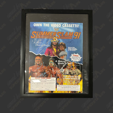 Ultimate Warrior, Randy Savage, Hulk Hogan & Elizabeth multi-signed 13x17 Photo Framed (w/ JSA)