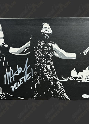 Matt Hardy signed 11x14 Hand Painted Canvas Art (w/ JSA)