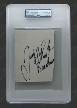 Davey Boy Smith signed Cut (w/ PSA)
