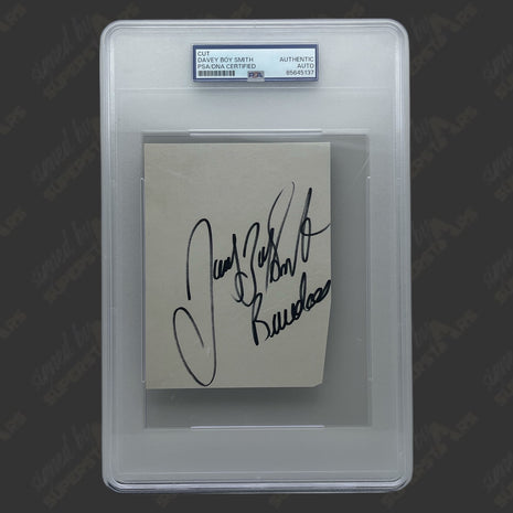 Davey Boy Smith signed Cut (w/ PSA)