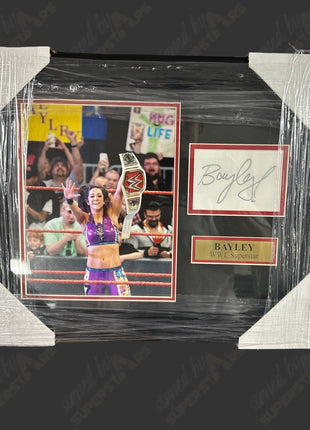 Bayley signed Framed Plaque