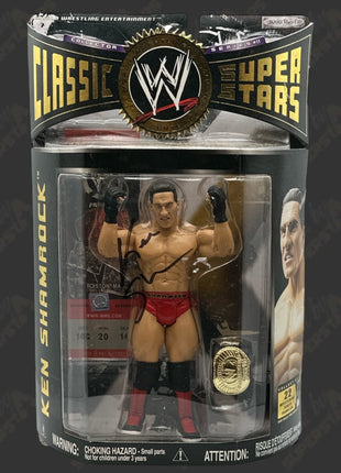 Ken Shamrock signed WWE Jakks Classic Superstars Action Figure