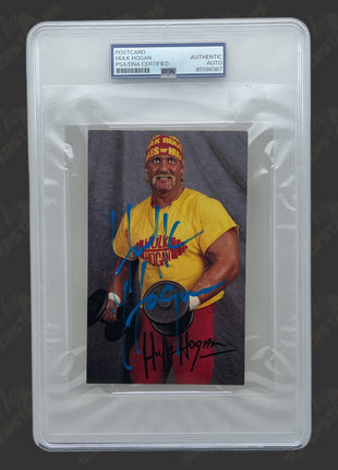 Hulk Hogan signed Postcard (w/ PSA)