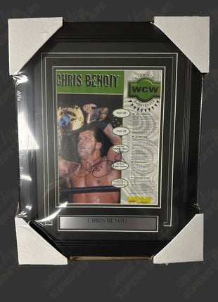 Chris Benoit signed Framed Plaque