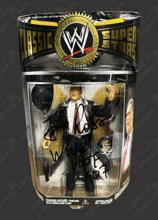 Jim Ross signed WWE Classic Superstars Action Figure