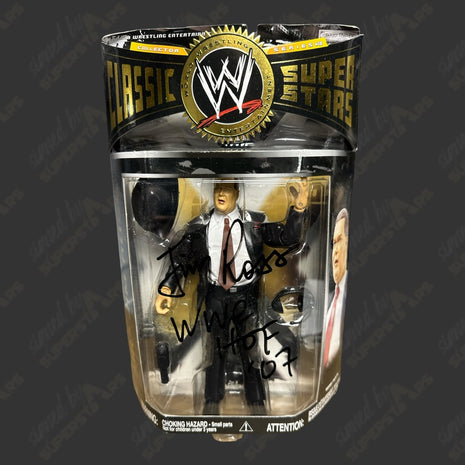 Jim Ross signed WWE Classic Superstars Action Figure