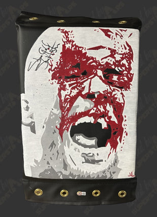 Steve Austin signed Hand Drawn Art Turnbuckle Pad (w/ Beckett)