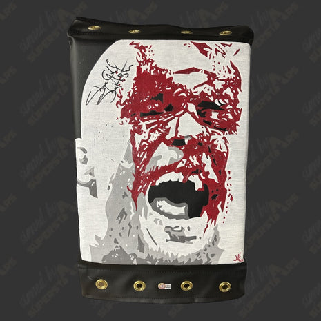 Steve Austin signed Hand Drawn Art Turnbuckle Pad (w/ Beckett)