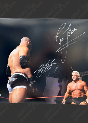 Ric Flair & Bill Goldberg dual signed 16x20 Photo (w/ PSA)