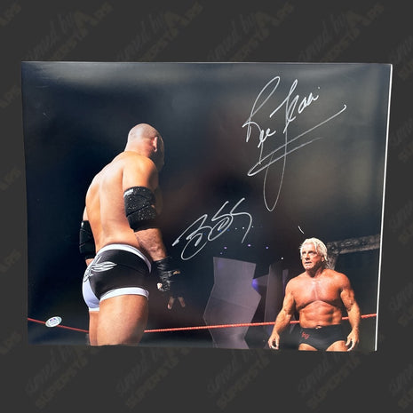 Ric Flair & Bill Goldberg dual signed 16x20 Photo (w/ PSA)