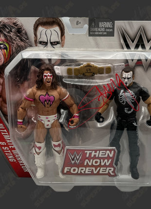 Sting signed WWE Then Now Forever Action Figure 2pack