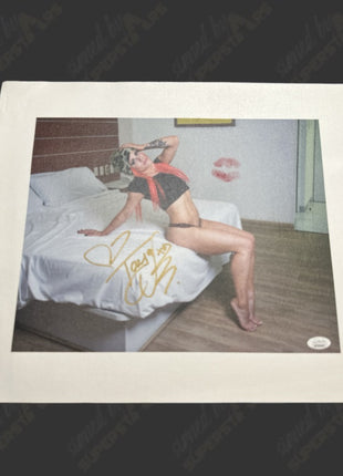 Taya Valkyrie signed & kissed 16x20 Canvas (w/ JSA)