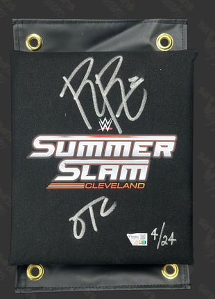 Roman Reigns signed WWE Summerslam 2024 Turnbuckle Pad (w/ Fanatics + Inscription)