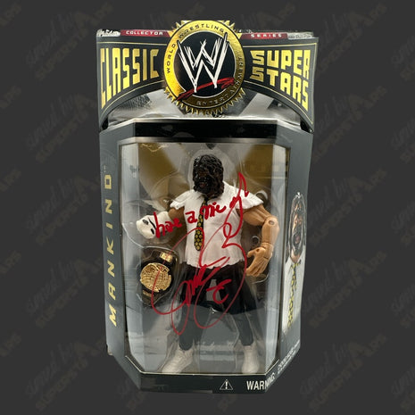 Mankind signed WWE Jakks Classic Superstars Action Figure