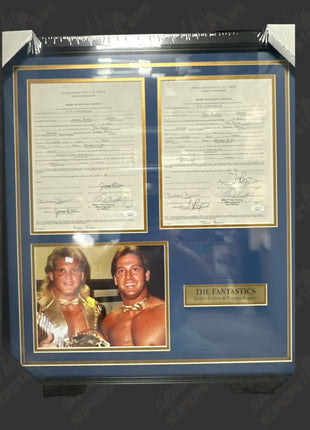 The Fantastics - Bobby Fulton & Tommy Rogers dual signed Framed Plaque (w/ JSA)