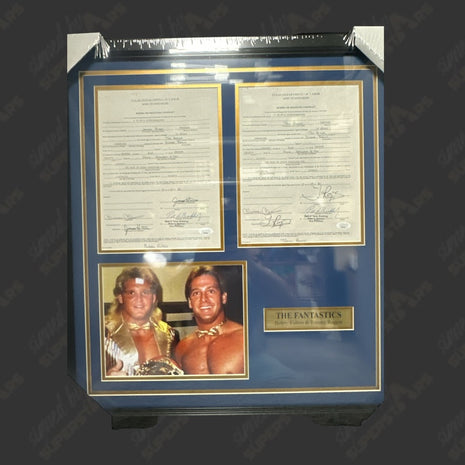 The Fantastics - Bobby Fulton & Tommy Rogers dual signed Framed Plaque (w/ JSA)