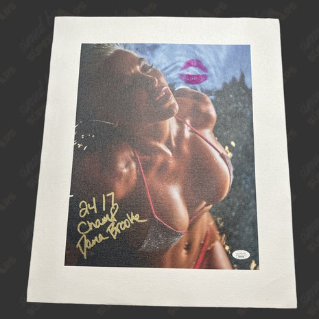 Dana Brooke signed & kissed 16x20 Canvas (w/ JSA)