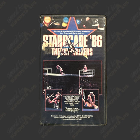 Ole Ansderson & Ricky Morton dual signed Starrcade 1986 VHS