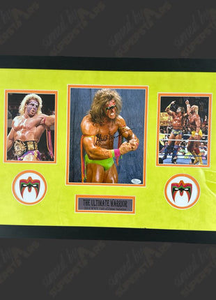 Ultimate Warrior signed Framed Plaque (w/ JSA)