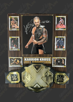 Karrion Kross signed Wood Plaque with Belt