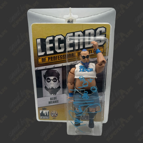 The Blue Meanie signed Legends of Wrestling Action Figure