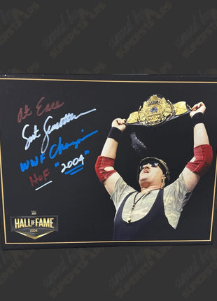 Sgt Slaughter signed 11x14 Printed Canvas