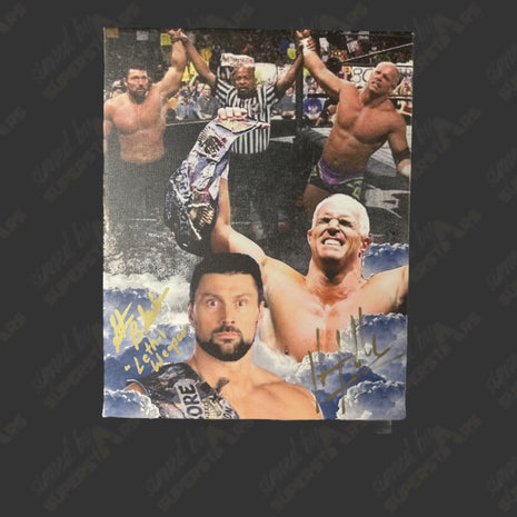 Hardcore Holly & Steve Blackman dual signed 11x14 Wall Canvas