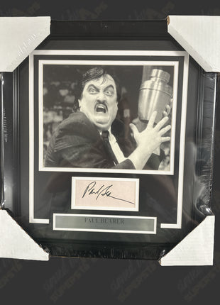 Paul Bearer signed Framed Plaque