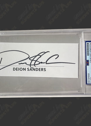 Deion Sanders signed Cut (w/ PSA)
